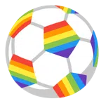 pallone da calcio + arcobaleno