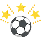 pallone da calcio + stella che brilla