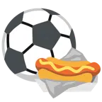 pallone da calcio + hot dog