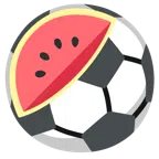 pallone da calcio + anguria