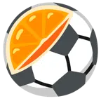 pallone da calcio + mandarino
