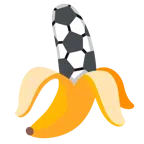 pallone da calcio + banana