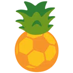 pallone da calcio + ananas