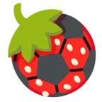 pallone da calcio + fragola