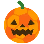 pallone da calcio + zucca di Halloween