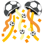 pallone da calcio + coriandoli