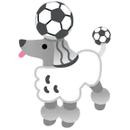 サッカー + プードル