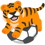 pallone da calcio + muso di tigre