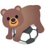 pallone da calcio + orso