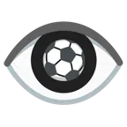 pallone da calcio + occhio
