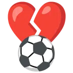 pallone da calcio + cuore infranto