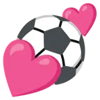 pallone da calcio + due cuori
