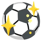 pallone da calcio + cuore che luccica