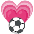 pallone da calcio + cuore che cresce