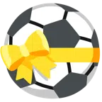 pallone da calcio + cuore con fiocco