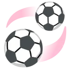 pallone da calcio + cuori che girano