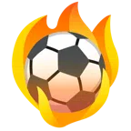 pallone da calcio + fuoco