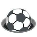 pallone da calcio + buco