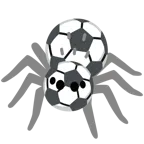 pallone da calcio + ragno