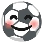 pallone da calcio + faccina con occhi sorridenti