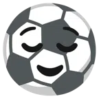 pallone da calcio + faccina sollevata