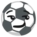 pallone da calcio + faccina con sorrisetto