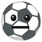 pallone da calcio + faccina neutra