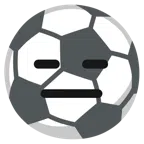 pallone da calcio + faccina inespressiva