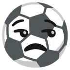 pallone da calcio + faccina contrariata