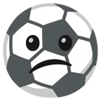 pallone da calcio + faccina confusa
