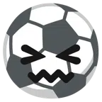 pallone da calcio + faccina frustrata