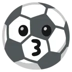 pallone da calcio + faccina che bacia