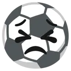 pallone da calcio + faccina perseverante