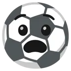 pallone da calcio + faccina angosciata