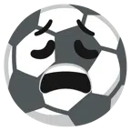 pallone da calcio + faccina esausta