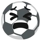 pallone da calcio + faccina stanca