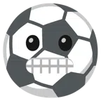 pallone da calcio + faccina con smorfia