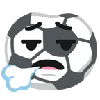 pallone da calcio + faccina che espira