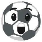 pallone da calcio + faccina stupita