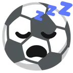 pallone da calcio + faccina che dorme