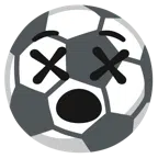 pallone da calcio + faccina frastornata