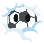 pallone da calcio + testa tra le nuvole