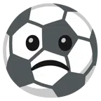 pallone da calcio + faccina leggermente imbronciata
