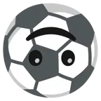 pallone da calcio + faccina sottosopra