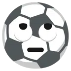 pallone da calcio + faccina con occhi al cielo