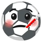 pallone da calcio + faccina con termometro