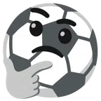 pallone da calcio + faccina concentrata