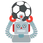 pallone da calcio + faccina di robot