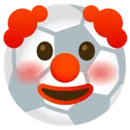 pallone da calcio + faccina pagliaccio