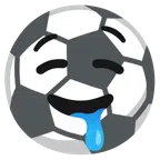 pallone da calcio + faccina che sbava